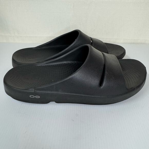 OOFOS OOahh Slide Sandal Black Sz M11/W13 Sport Recovery Orthopedic Athleisure - Picture 5 of 10